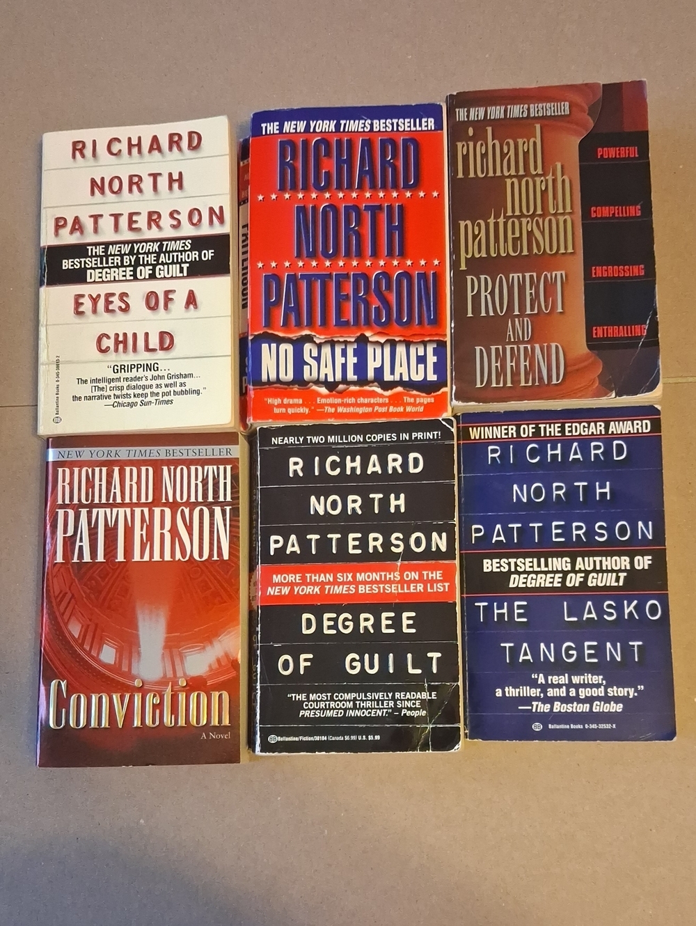 6 Paperback Book Set By Richard North Patterson
